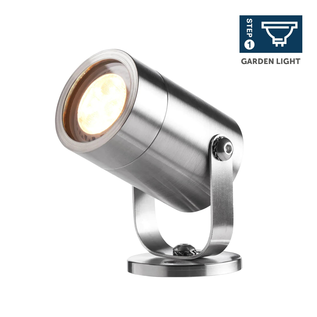 ellumière™ S/S SPOTLIGHT - SMALL | 2W 0.5M CABLE S/S SPIKE & BASE